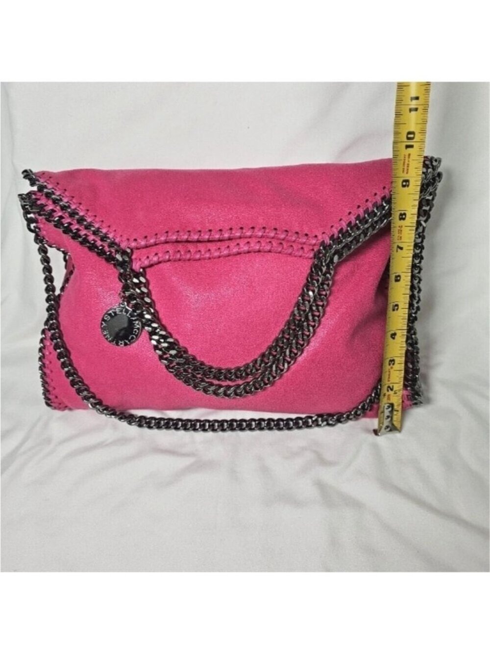 Stella McCartney Fold Over Tote Fuchsia Pink Bag - Picture 10 of 10